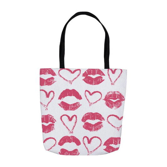 Lipstick Kisses Tote Bag, Valentines Day Tote Bag, Valentine's Gift Bag - Premium  - Just $24.50! Shop now at Nine Thirty Nine Design