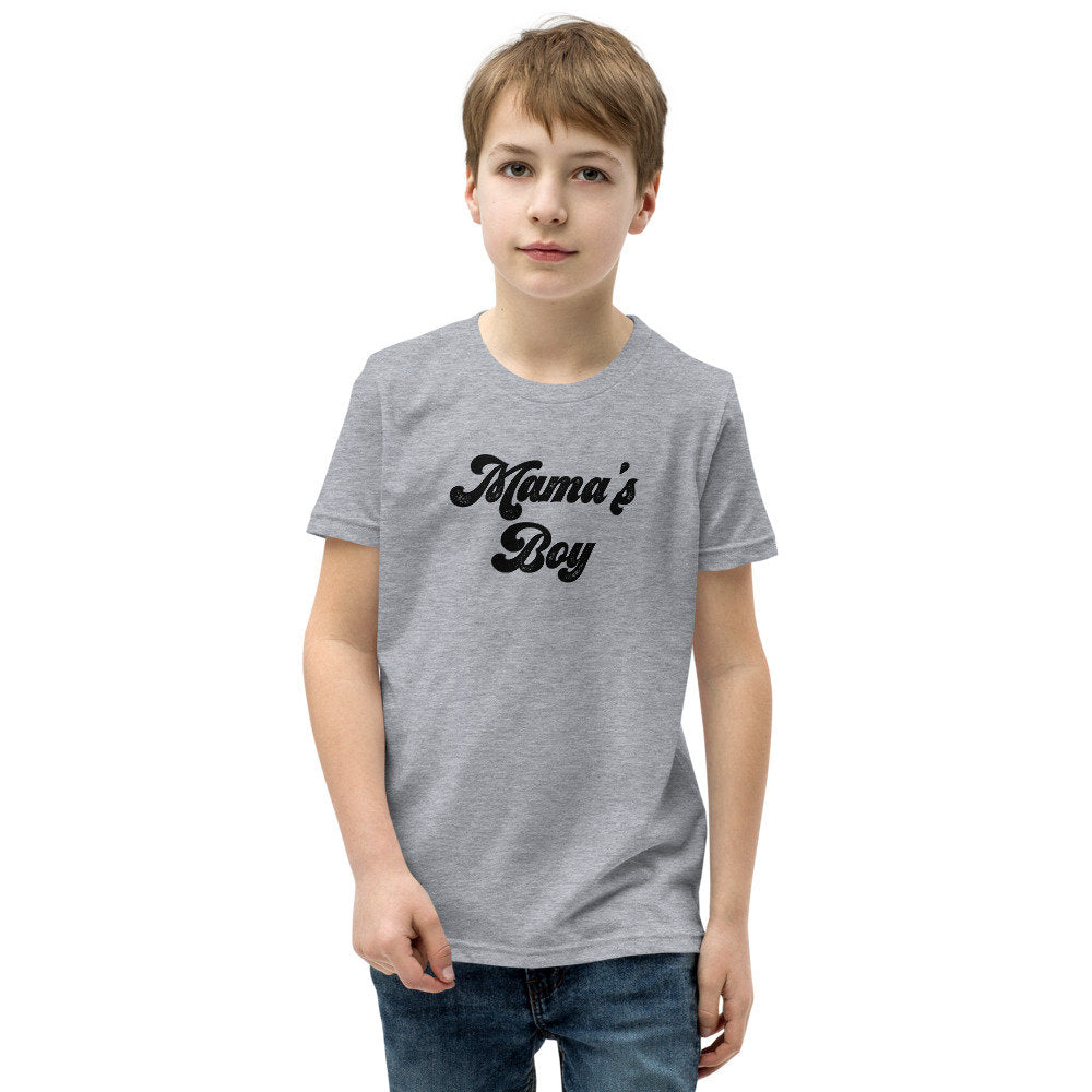 Mamas Boy Youth Short Sleeve T-Shirt, Mama and Son Matching Shirts, Mommas Boy, Shirt for Son, Funny Boy Shirt, Mother’s Day Gift - Premium Kids Clothes - Just $24.50! Shop now at Nine Thirty Nine Design