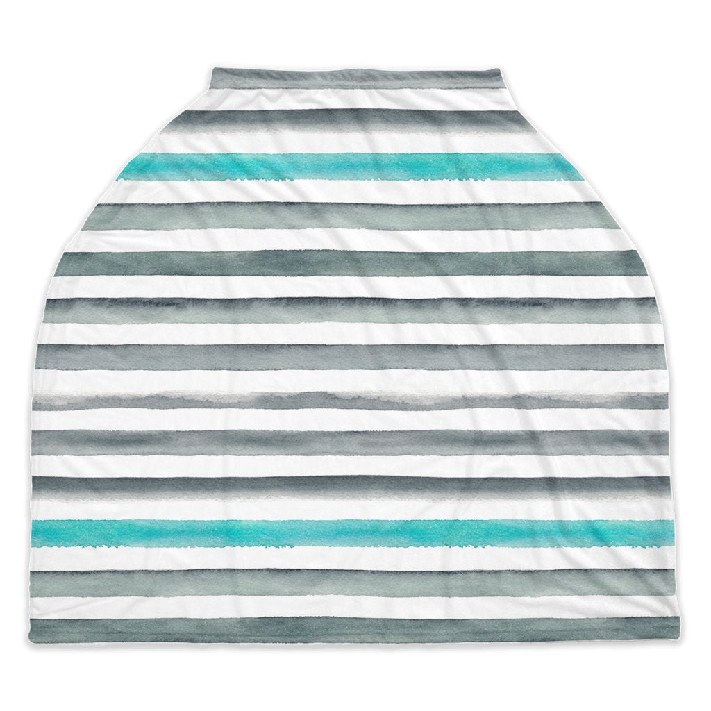 Striped Nursing Cover, Watercolor Breastfeeding Cover, Nursing Cover Up, New Baby Gift, Infinity Scarf, Car Seat Cover, Shopping Cart - Premium Nursing Cover - Just $31.50! Shop now at Nine Thirty Nine Design