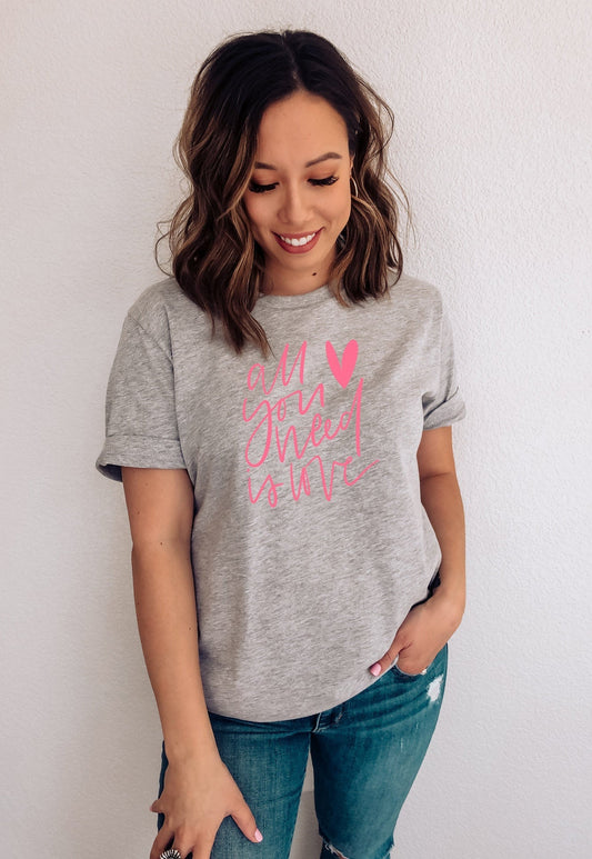 All You Need Is Love Sweatshirt, Love Is All You Need Shirt, Valentines Day Sweatshirt, Valentines Gift for Mom, The Beatles Shirt, Love Tee - Premium Shirts - Just $24.50! Shop now at Nine Thirty Nine Design