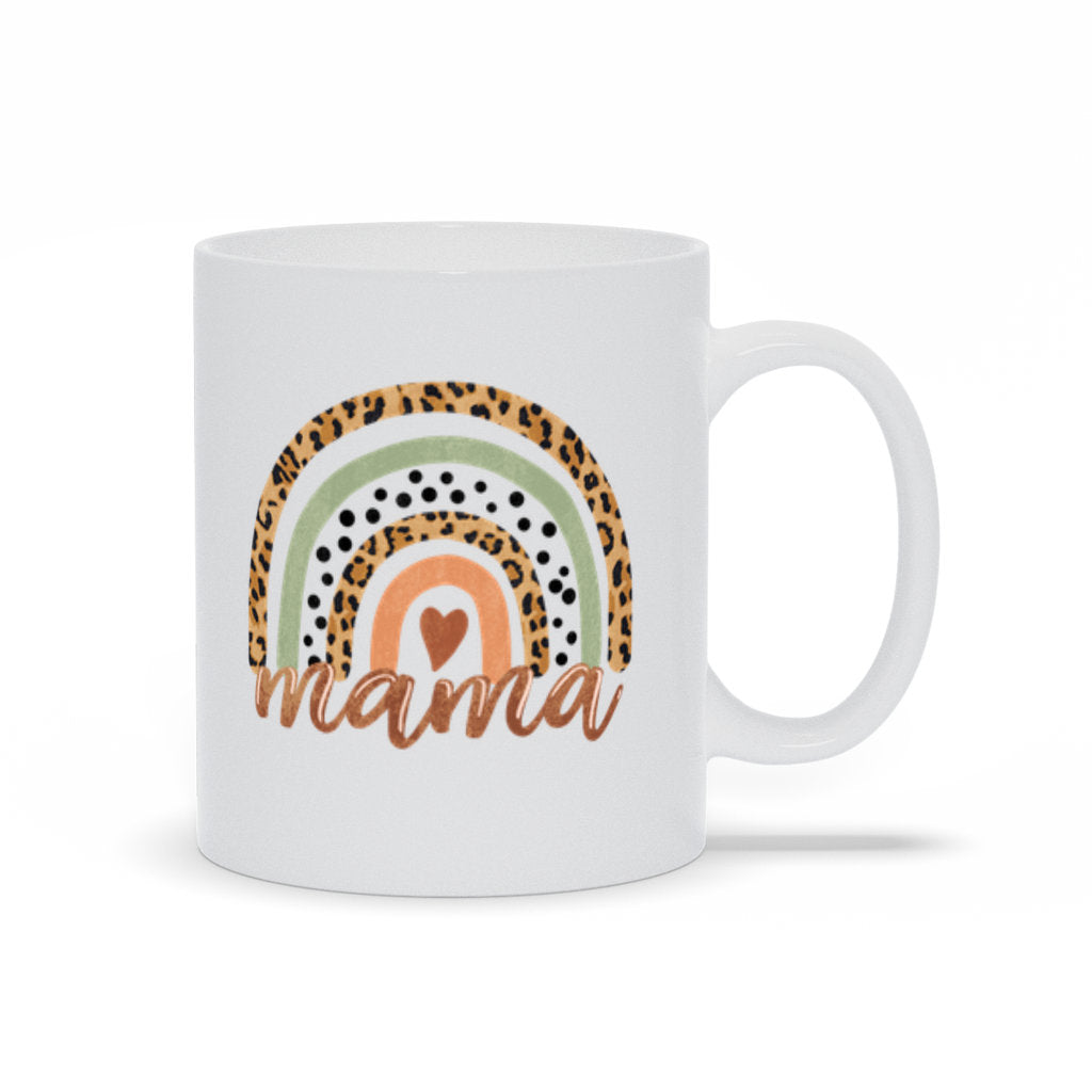 Mama Boho Rainbow Mug, Mom Leopard Mug, Mothers Day Gift, Mama