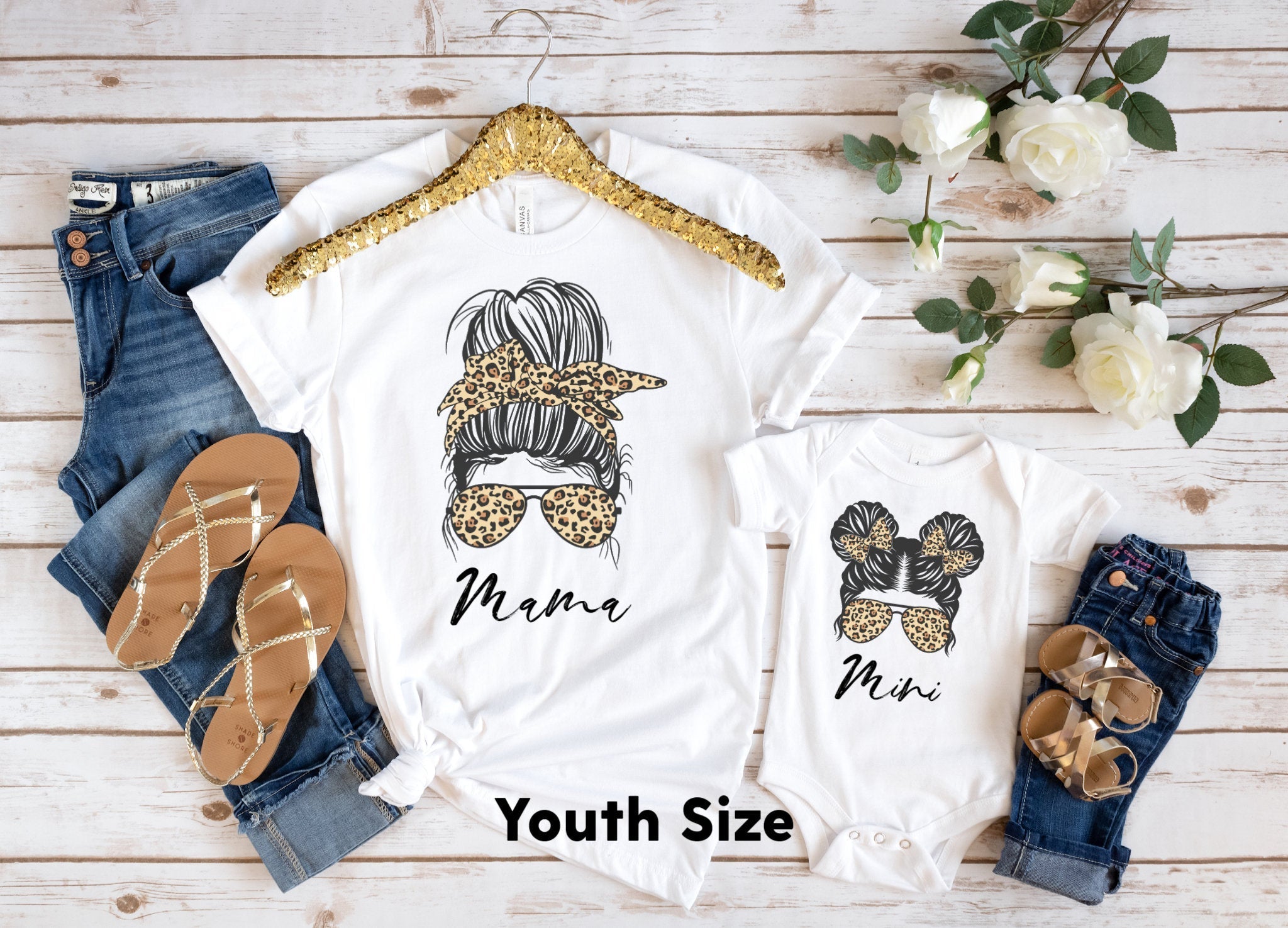 Leopard Mini Shirt Cheetah Girls Tshirt Mama Mini Matching Tee