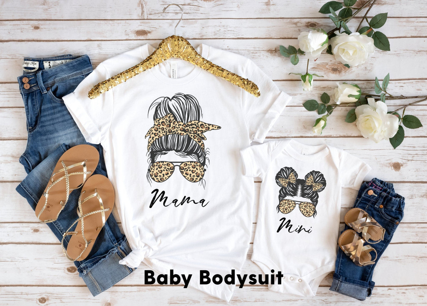 Leopard Mini Bodysuit, Cheetah Baby, Mama Mini Matching Tee, Mama and Mini Tshirt, Matching Mom Daughter Shirts, Mothers Day Gift - Premium  - Just $24.50! Shop now at Nine Thirty Nine Design