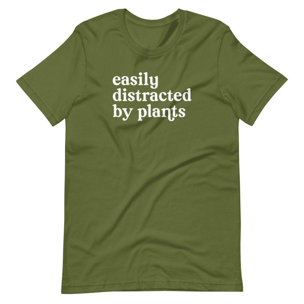 Easily Distracted By Plants TShirt, Plant Lady Shirt, Gardening T-Shirt, Gift for Gardener, Arborist Shirt, Mothers Day Gift, Plant Lover - Premium Shirts - Just $21.50! Shop now at Nine Thirty Nine Design