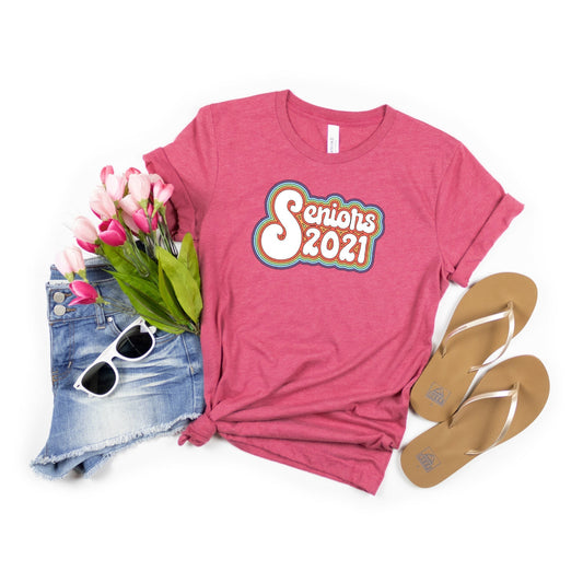 Seniors 2021 Tshirt, Graduation T-Shirt, Senior 2021 Tee, Graduation Gift 2021, Retro Seniors Tshirt, Womens Graduate Tshirt 