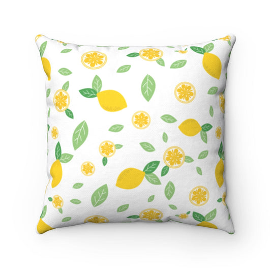 Lemon Throw Pillow, Lemon Pillow, Lemon Couch Pillow, Lemon Square Pillow, Spun Polyester Square Pillow Pillow