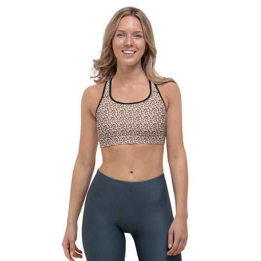 Leopard Sports bra, Pink Leopard Bra, Yoga Clothes, Leopard Work Out Clothes, Animal Print Sports Bra, Pink Leopard Pilates, Leopard Barre Sports Bra