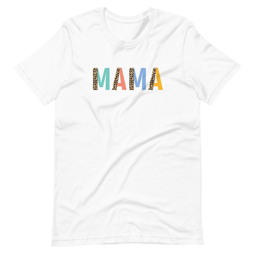 Leopard Mama Shirt, Colorful Split Mama Leopard TShirt, Mama Shirt, Mothers Day Leopard Gift, Colorblock Mom Tshirt, Bright Mama Tshirt, Mom - Premium  - Just $24.50! Shop now at Nine Thirty Nine Design