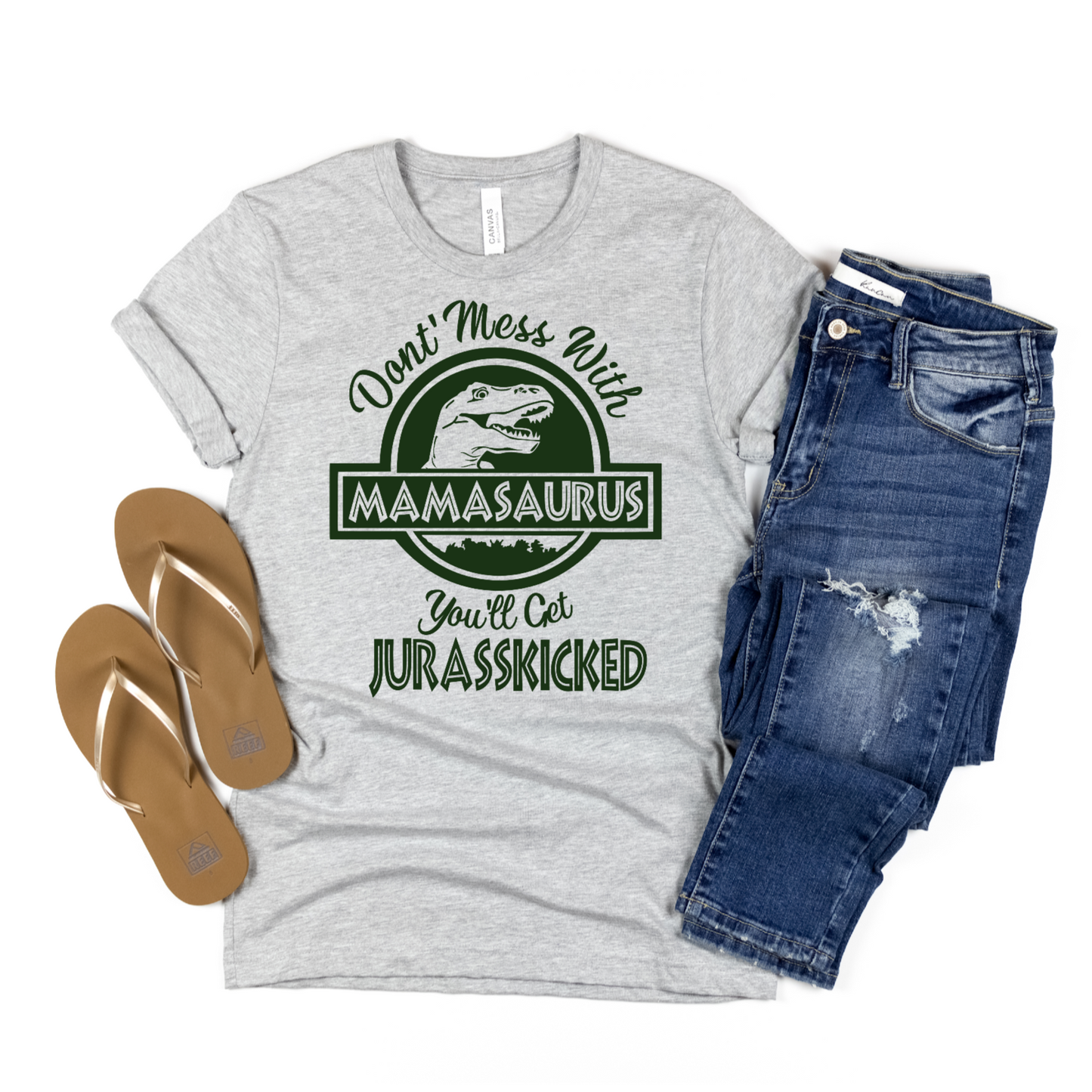 Don't Mess With Mamasaurus You'll Get Jurasskicked T-Shirt - Premium T-Shirt - Just $21.50! Shop now at Nine Thirty Nine Design