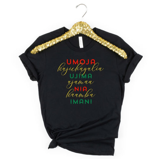 Kwanzaa Shirt, Seven Principles of Kwanzaa, Kwanzaa Gift, Happy Kwanzaa T-Shirt
