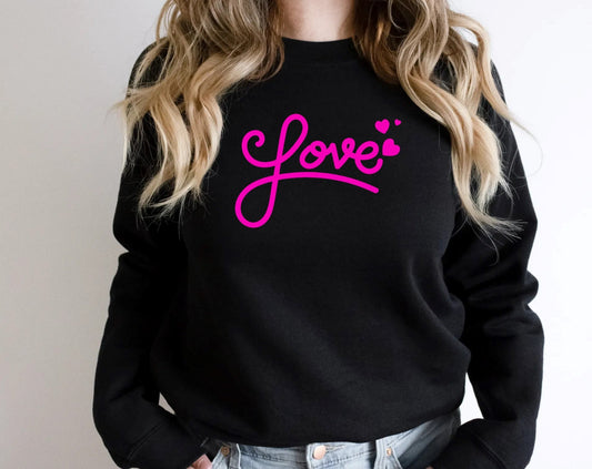 Valentine's Sweatshirts for Women, LOVE Shirt, Cute Valentine's Crewneck Heart, Valentine's T-shirt, XOXO Shirt Teacher Mom Valentine Gift - Premium Sweatshirt - Just $29.50! Shop now at Nine Thirty Nine Design
