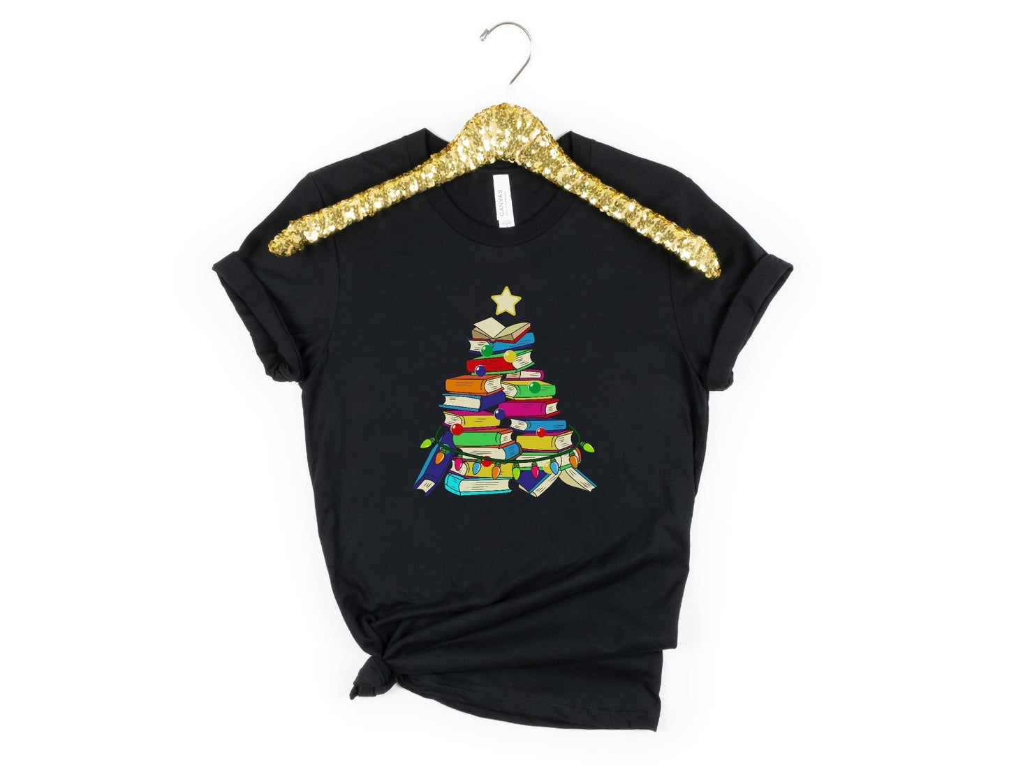 Book Lover Shirt, Book Christmas Shirt, Librarian Christmas Gift, Christmas Book Shirt, Book Christmas Tree, Gift for Reader, Literacy Tee - Premium T-Shirt - Just $21.50! Shop now at Nine Thirty Nine Design