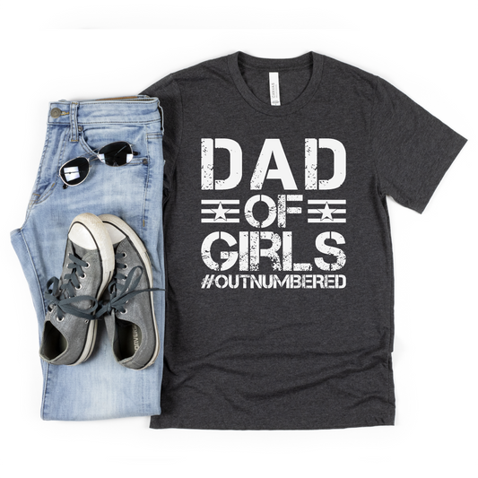 Dad of Girls #Outnumbered T-Shirt - Premium T-Shirt - Just $19.50! Shop now at Nine Thirty Nine Design