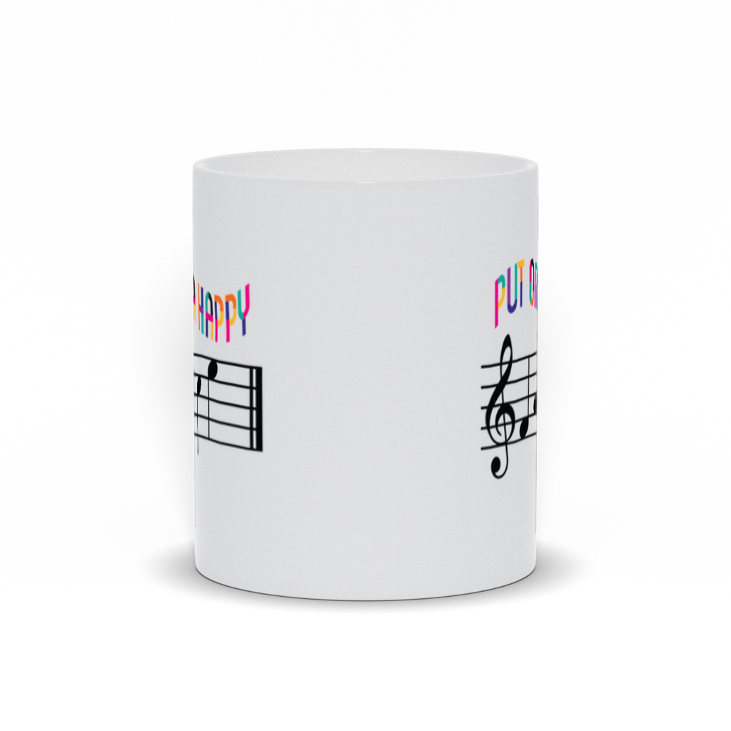 Put On A Happy Face Mug, Music Lover Mug, Musician Gift - Premium  - Just $18.99! Shop now at Nine Thirty Nine Design