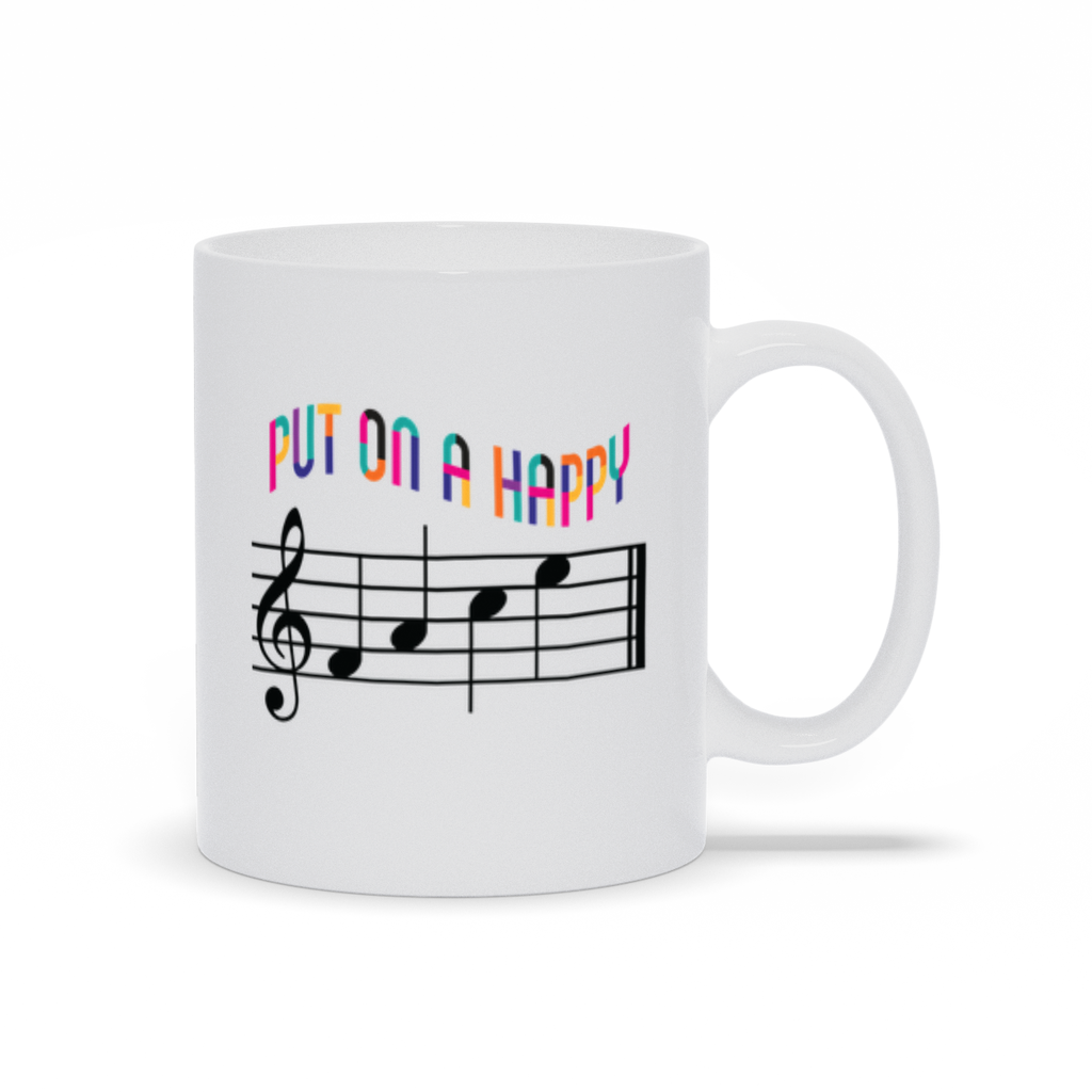 Put On A Happy Face Mug, Music Lover Mug, Musician Gift - Premium  - Just $18.99! Shop now at Nine Thirty Nine Design