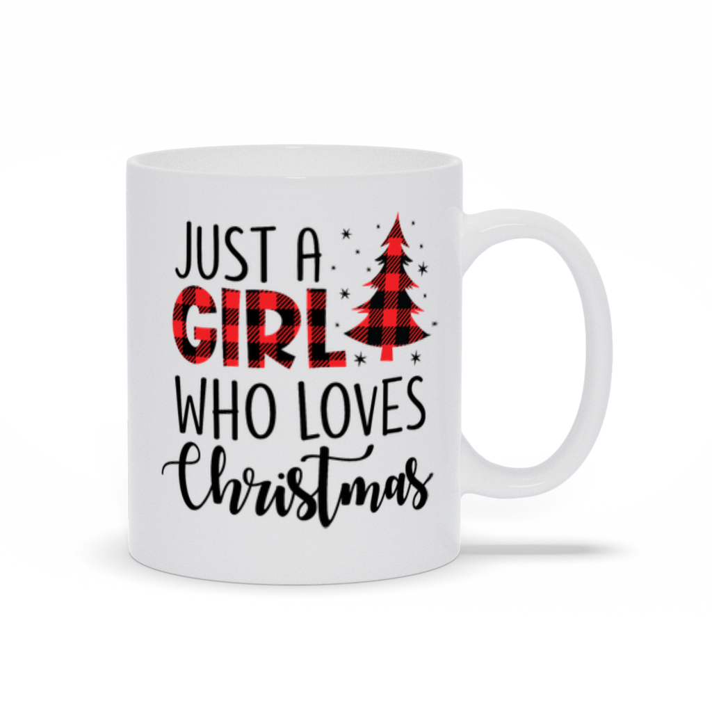 Just A Girl Who Loves Christmas Mug - Premium Mug - Just $18.99! Shop now at Nine Thirty Nine Design