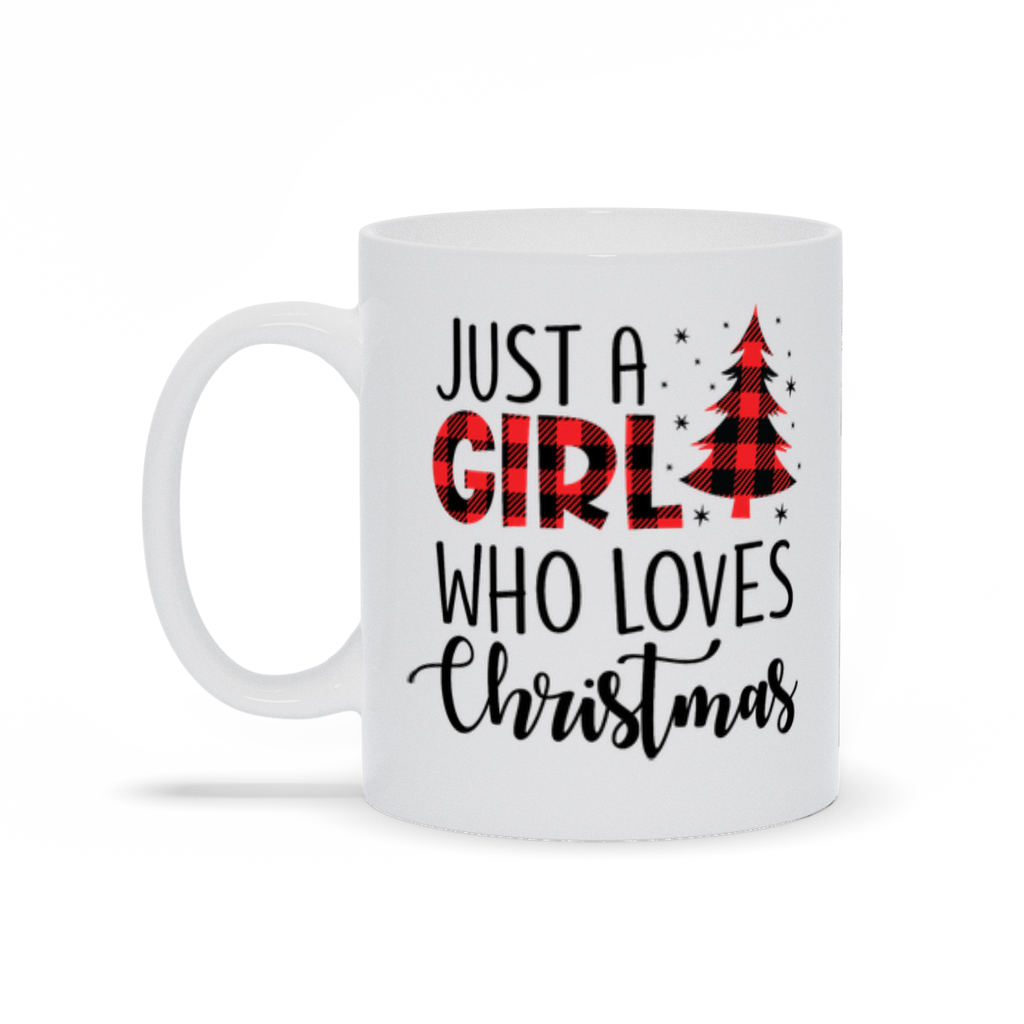 Just A Girl Who Loves Christmas Mug - Premium Mug - Just $18.99! Shop now at Nine Thirty Nine Design
