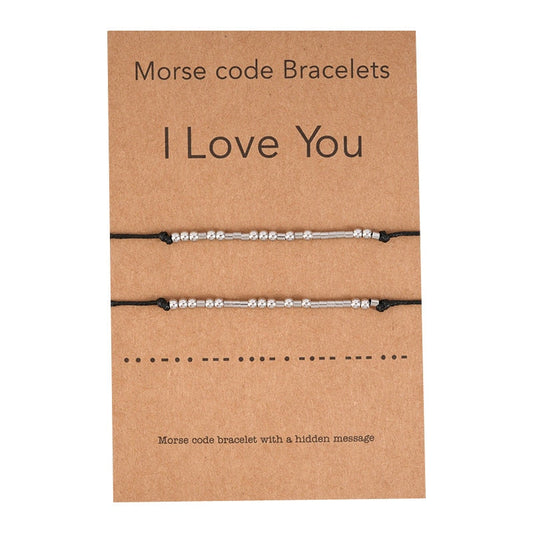 Morse Code I Love You Bracelet Jewelry