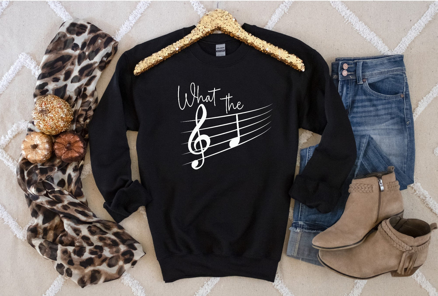 What The F Musical Note Sweatshirt, Musician Shirt, Pianist, Music Lover Tshirt, Piano, Funny, Sarcastic, Novelty, Gift, Music Teacher Gift - Premium Sweatshirt - Just $29.50! Shop now at Nine Thirty Nine Design