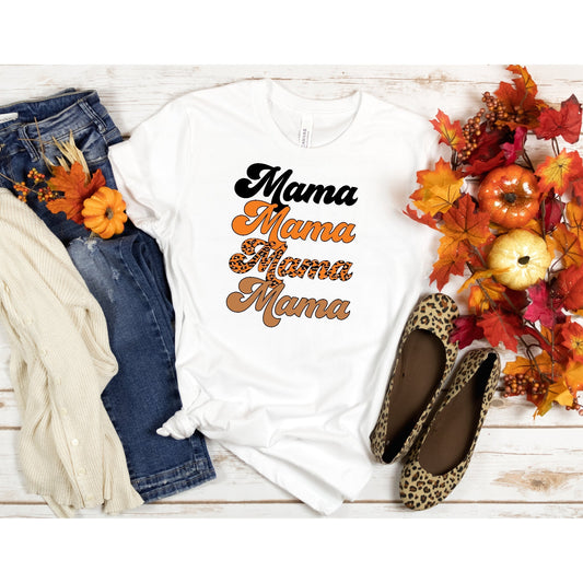 Fall Mama Shirt, Leopard Mama Shirt, Autumn Mama, Mom Pumpkin Shirt, Fall Mama Tshirts, Leopard Mom Life T-Shirt